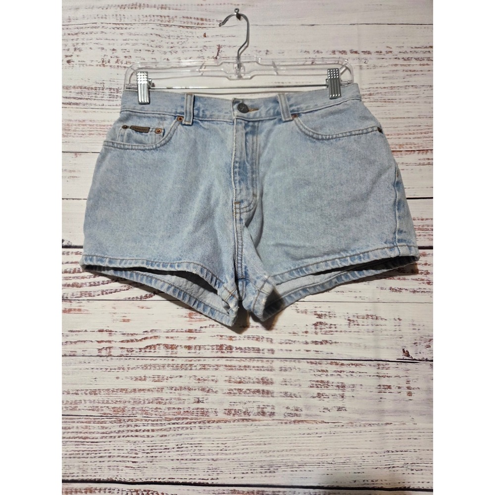 Vintage Calvin Klein Jeans High Waisted Denim Shorts Light Wash USA Made Size 7